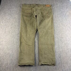 Polo Ralph Lauren Mens Jeans 38x28 ACTUAL Straight Leg Olive Green Casual Office